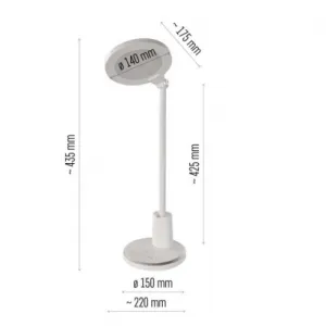 EMOS LED stolná lampa WESLEY, biela