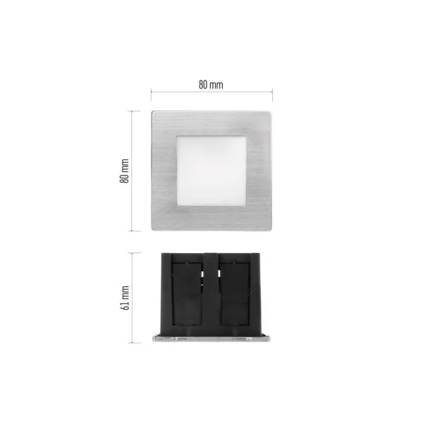 EMOS Lighting LED orientačné vstavané svietidlo AMAL 80×80, 1,5W teplá b.,IP65