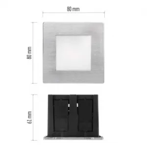 EMOS Lighting LED orientačné vstavané svietidlo AMAL 80×80, 1,5W teplá b.,IP65