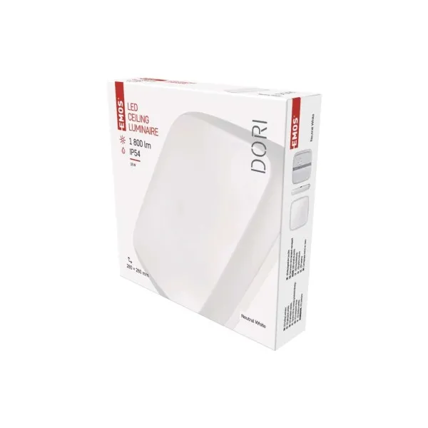 EMOS Lighting LED prisadené svietidlo DORI, štvorcové b. 18W neut.b.,IP54