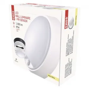 EMOS Lighting LED prisadené svietidlo ZURI s pohyb. senz., kruhové č/b 14W t.b.