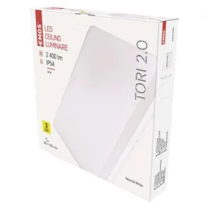 EMOS Lighting LED prisadené svietidlo TORI, štvorcové biele 24W neutr. b., IP54