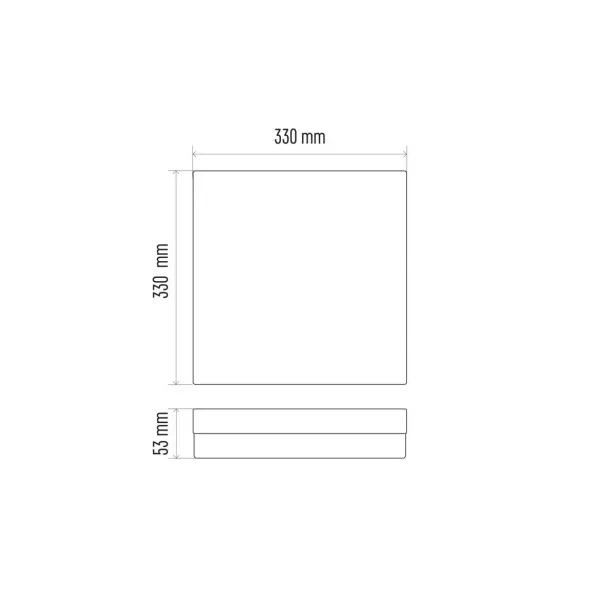 EMOS Lighting LED prisadené svietidlo TORI, štvorcové biele 24W neutr. b., IP54