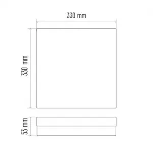 EMOS Lighting LED prisadené svietidlo TORI, štvorcové biele 24W neutr. b., IP54