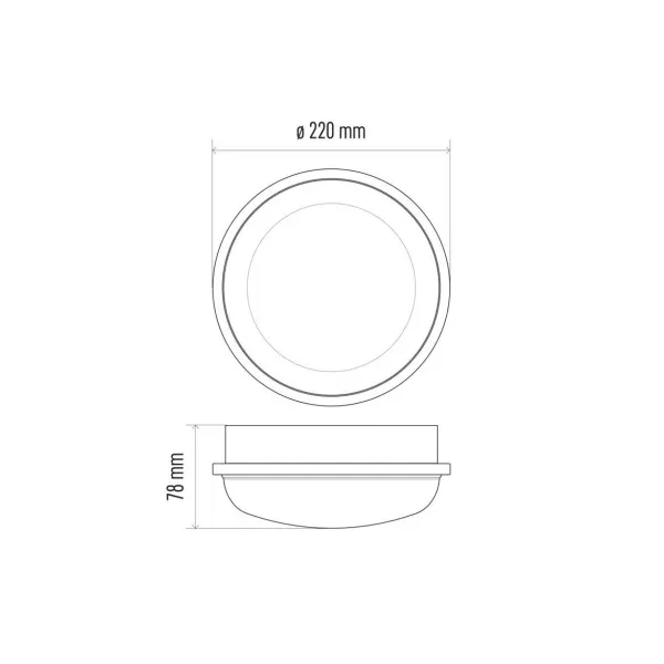 EMOS Lighting LED prisadené svietidlo QARI, kruhové biele 20W neutrálna b.,IP65