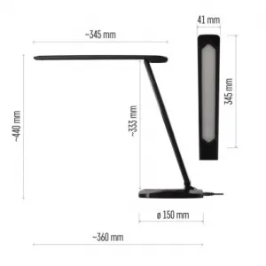 EMOS LED stolná lampa CHASE, čierna