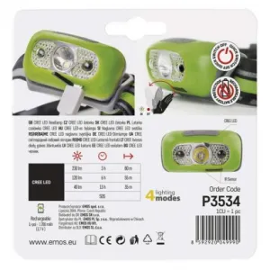 Emos Cree LED Nabíjacia Čelovka P3534