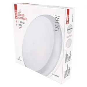 EMOS Lighting LED prisadené svietidlo DORI, kruh. biele 18W neutr.b., IP54