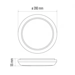 EMOS Lighting LED prisadené svietidlo DORI, kruh. biele 18W neutr.b., IP54
