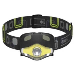 EMOS COB LED + LED čelovka P3536, 220 lm, 100 m, 3× AAA
