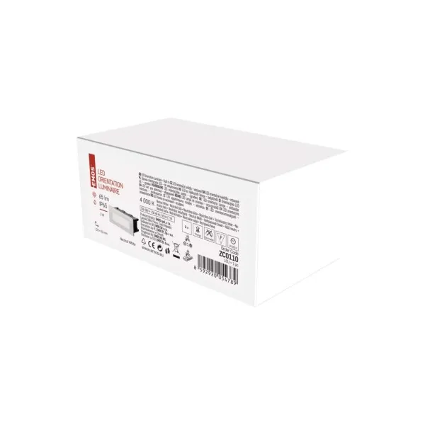EMOS LED orientačné vstavané svietidlo AMAL 123×53 1,5W neutr.b.,IP65