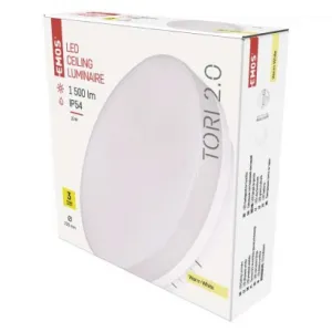 EMOS Lighting LED prisadené svietidlo TORI, kruhové biele 15W teplá b., IP54
