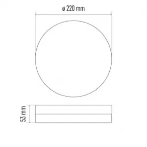 EMOS Lighting LED prisadené svietidlo TORI, kruhové biele 15W teplá b., IP54