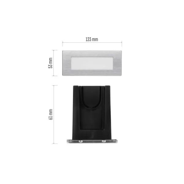 EMOS LED orientačné vstavané svietidlo AMAL 123×53 1,5W neutr.b.,IP65