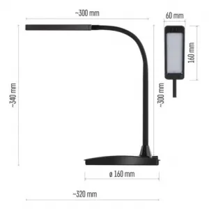 LED Stolná Lampa Solight Eddy Čierna SL5710