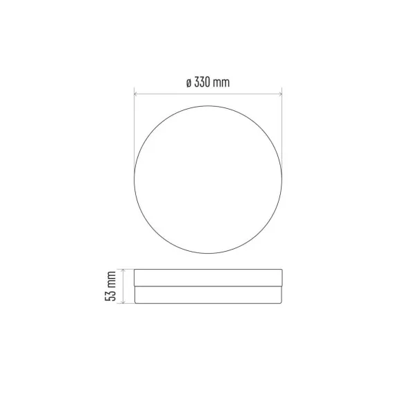 EMOS Lighting LED prisadené svietidlo TORI, kruhové biele 24W teplá b., IP54
