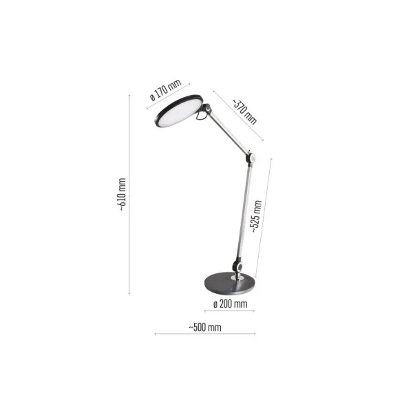 EMOS LED stolná lampa KAREN, čierna