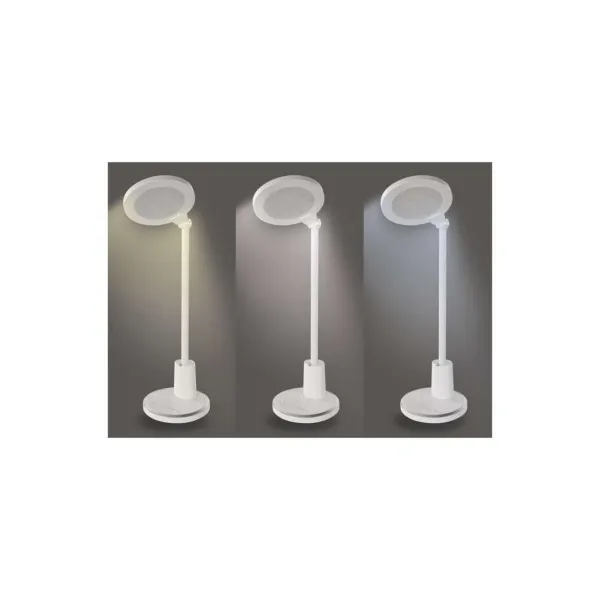 EMOS LED stolná lampa WESLEY, biela