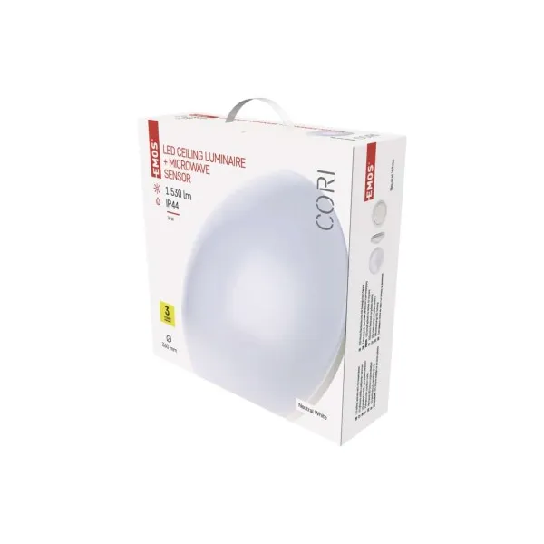 EMOS Lighting LED prisad. svietidlo Cori s pohyb. senz.,kr. 18W n.b., IP44