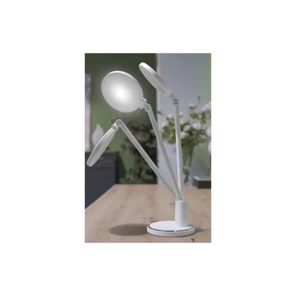 EMOS LED stolná lampa WESLEY, biela