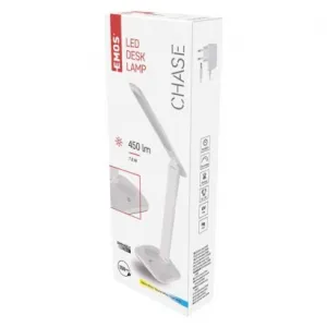 EMOS LED stolná lampa CHASE, biela