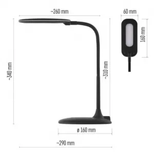 EMOS LED stolná lampa STELLA, čierna