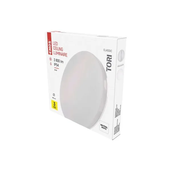 EMOS Lighting LED prisadené svietidlo TORI, kruhové biele 36W neutrálna b.,IP54