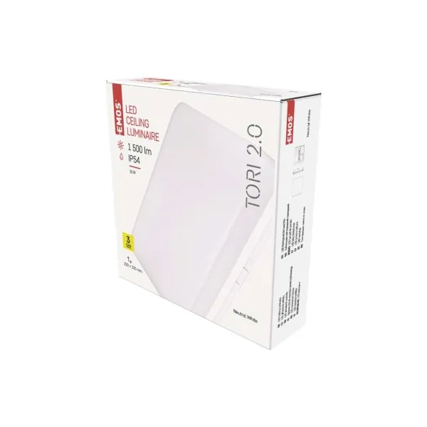 EMOS Lighting LED prisadené svietidlo TORI, štvorcové biele 15W neutr. b., IP54