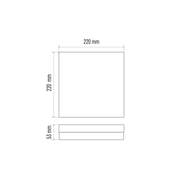 EMOS Lighting LED prisadené svietidlo TORI, štvorcové biele 15W neutr. b., IP54
