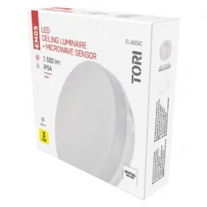 EMOS Lighting LED prisad. svietidlo Tori s pohyb. senz.,kr. 15W n.b., IP54