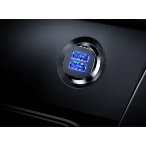 Baseus Square 2xUSB QC3.0 5A 30W nabíjačka do auta (čierna) 018455