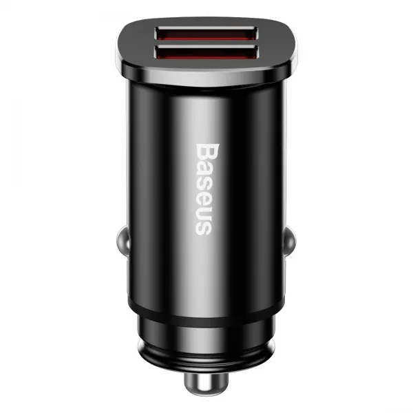 Baseus Square 2xUSB QC3.0 5A 30W nabíjačka do auta (čierna) 018455