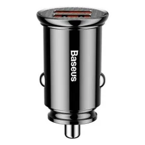 Baseus Circular 2xUSB QC3.0 5A 30W nabíjačka do auta (čierna) 017493