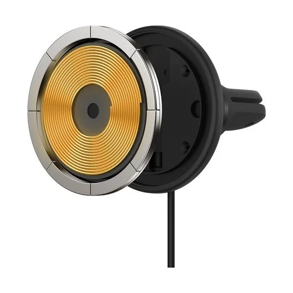 Magnetický držiak do auta Baseus CW01 s USB-C nabíjačkou, 15W + 25W (čierna) 047020