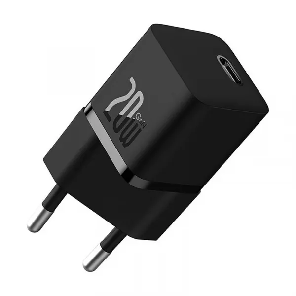 Baseus GaN5 20W mini nástenná nabíjačka (čierna) 047626