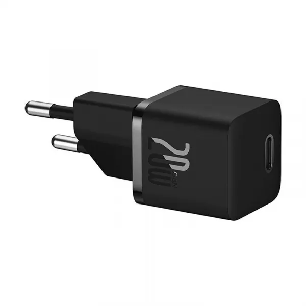 Baseus GaN5 20W mini nástenná nabíjačka (čierna) 047626