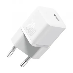 Baseus GaN5 20W mini nástenná nabíjačka (biela) 047627