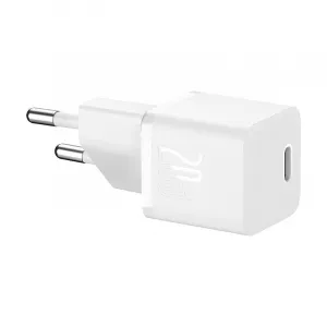 Baseus GaN5 20W mini nástenná nabíjačka (biela) 047627