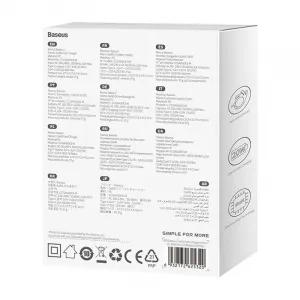 Baseus GaN5 20W mini nástenná nabíjačka (biela) 047627