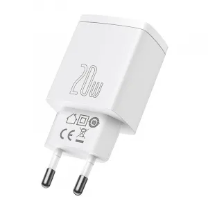 Kompaktná rýchlonabíjačka Baseus USB+ USB-C 20 W - biela
