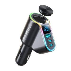 Joyroom nabíjačka do auta JR-CL21, 4v1, 1x USB QC3.0, 2x USB-C PD 150W (čierna) 044731