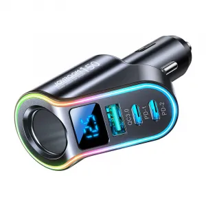 Joyroom nabíjačka do auta JR-CL21, 4v1, 1x USB QC3.0, 2x USB-C PD 150W (čierna) 044731