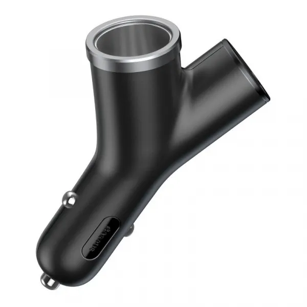 Baseus Car Charger Y-type dual USB + cigarette lighter extended, 3.4A, čierna (CCALL-YX01)