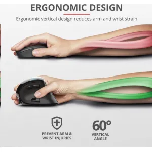 TRUST Ergonomická myš Voxx Nabíjateľná ergonomická bezdrôtová myš
