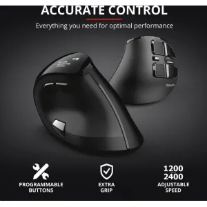 TRUST Ergonomická myš Voxx Nabíjateľná ergonomická bezdrôtová myš