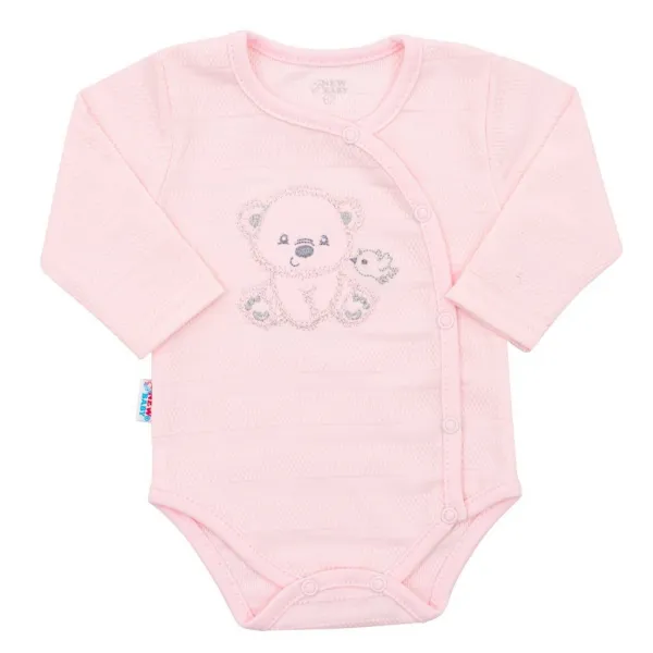 Dojčenská súprava do pôrodnice New Baby For Sweet Bear ružová 56 (0-3m)