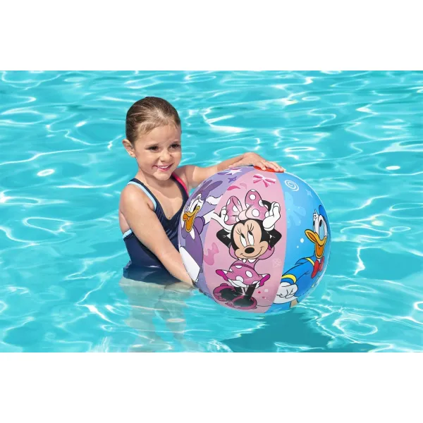 Lopta Bestway® 91098, Mickey&Friends, plážová, detská, nafukovacia, do vody, 51 cm
