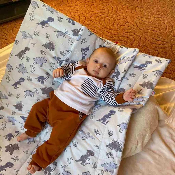 Obojstranný Set z Velvet do kočíka New Baby pávy ružový