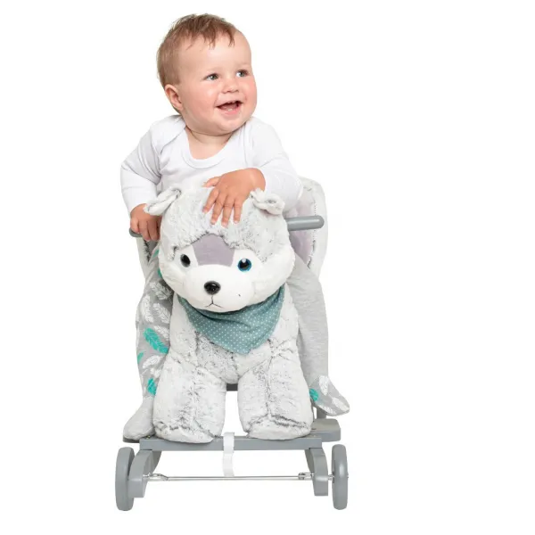 Hojdacia hračka s melódiou a kolieskami PlayTo husky