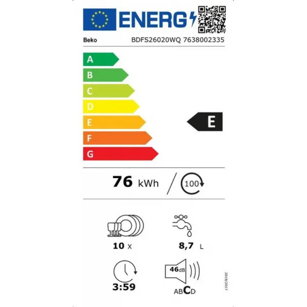 Beko BDFS26020WQ